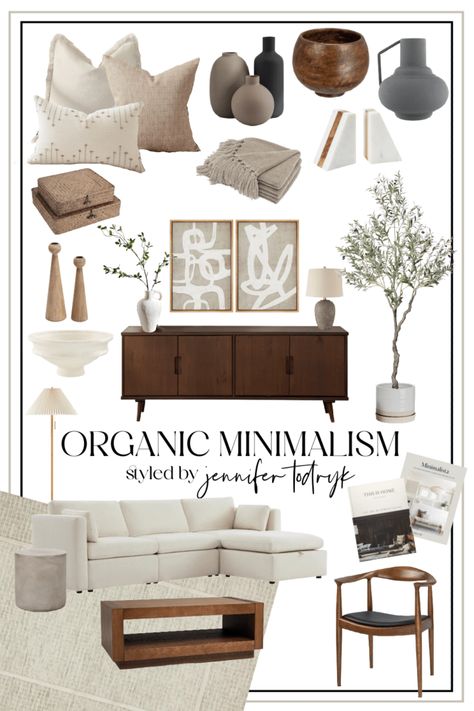 Living Rooms Styled 7 Different Ways: All From Amazon! | The Rambling Redhead Eames Coffee Table, Wicker Floor Lamp, Furniture Store Design, Organic Living Room, Mcgee Home, Brown Pillow Covers, Outdoor Restaurant Design, White Sideboard, Black Side Table