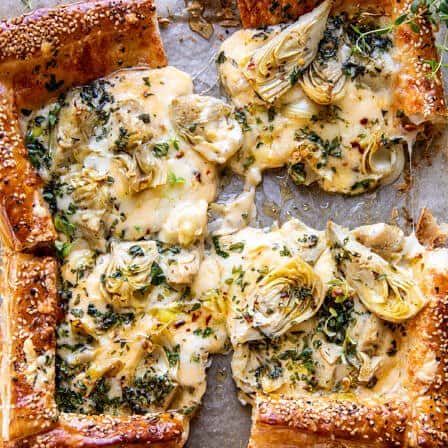 Artichoke Gouda Tart - Half Baked Harvest Artichoke Gouda Tart, Artichoke Tart, Half Baked Harvest Recipes, Light Appetizers, Weekend Cooking, Savory Tart, Recipes Appetizers And Snacks, Half Baked, Bulk Food