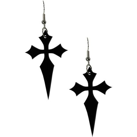 Accessories Gothic, Kohls Jewelry, Accessories Goth, Gothic Jewellery, Dagger Earrings, Earrings Gothic, Laser Projects, Goth Earrings, Gothic Cross