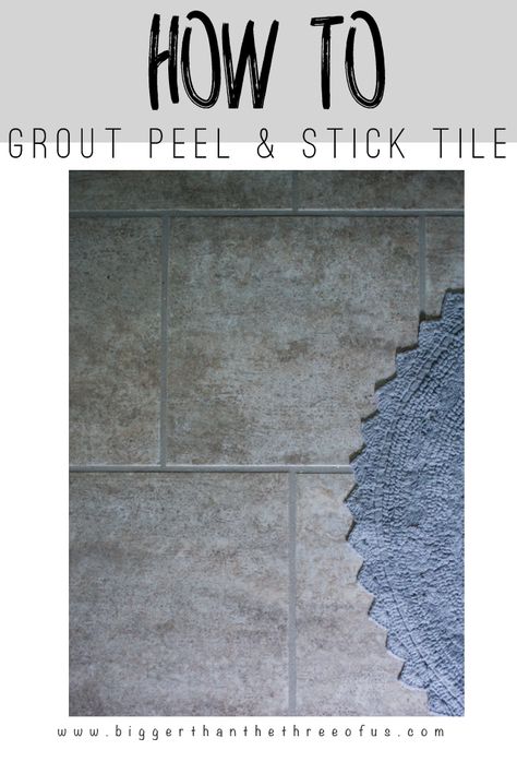 This "how-to" tutorial will show you how to grout peel and stick tile. it's so easy! Groutable Vinyl Tile, How To Grout, Kitchen Backsplash Peel And Stick, Peel And Stick Tiles, Stick Tiles, Peel And Stick Floor, Easy Cleaning Hacks, Peel And Stick Tile, Bathroom Floor Tiles