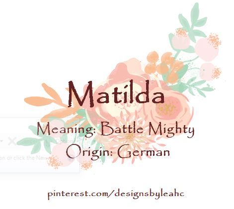 Matilda Name Meaning, Matilda Name, Baby Girl Names Elegant, Whiskey Lover Gifts, Character Names, Baby Boy Names, Baby Girl Names, Names With Meaning, Boy Names