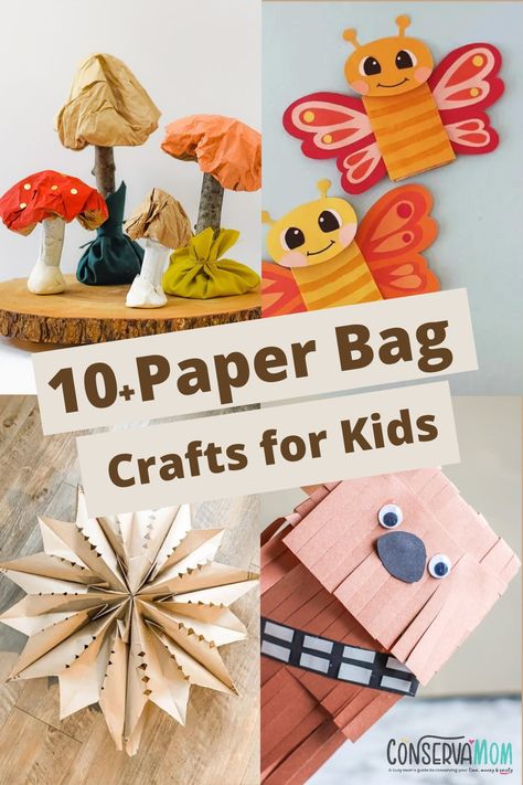 Paper Bag Crafts For Kids, Bag Crafts For Kids, Upcycle Paper, Brown Paper Lunch Bags, Paper Bag Crafts, Paper Bag Puppets, Paper Lunch Bags, Puppet Crafts, Toilet Paper Roll Crafts