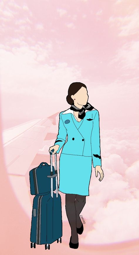 Flight attendant digital art Aesthetic Flight Attendant Wallpaper, Wallpaper For Flight Attendant, Flight Attendant Wallpaper Iphone, Flight Attendant Drawing Sketch, Padayon Future Flight Attendant, Flight Attendant Aesthetic Pictures, Flight Attendant Aesthetic Wallpaper Quotes, Future Flight Attendant Aesthetic Wallpaper, Flight Attendant Drawing Easy