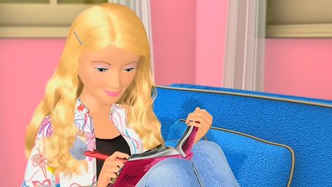 Barbie Writing, Pink Supremacy, Collage Character, The Barbie Diaries, Barbie Diaries, Nostalgia Childhood, Barbie Disney, Barbie Funny, Barbie Aesthetic