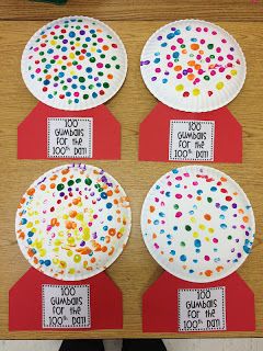 Little Miss Glamour Goes To Kindergarten: happy 100th day! Do with pre-cut dots or stickers on a paper plate, have students graph the amount of each color used. 100 Días De Clases, 100s Day, 100 Day Of School Project, Teaching Holidays, 100 Day Celebration, Kindergarten Fun, Groundhog Day, Classroom Fun, Classroom Crafts