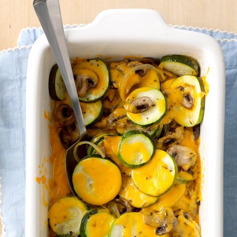 Zucchini Mushroom Recipes, Jacquelyn Smith, Ground Beef Zucchini, Mushroom Zucchini Recipe, Mushroom Bake, Beef Zucchini, Zucchini Mushrooms, Gluten Free Casserole, Chicken Zucchini Casserole