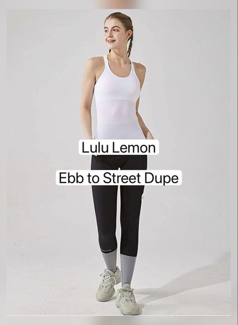 Lulu Lemon Dupe Ebb to Street Lulu Tank Top, Lululemon Ebb To Street Tank, Ebb To Street Tank, Lulu Tank, Lululemon Ebb To Street, Yoga Bra Tops, Mom Body, Workout Short, Running Tank Tops