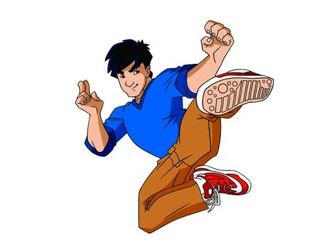 Jack Chan, Jackie Chan Movies, Jackie Chan Adventures, Living In San Francisco, Minor Character, Dope Cartoon Art, Jackie Chan, Martial Artist, Light Blue Sweater