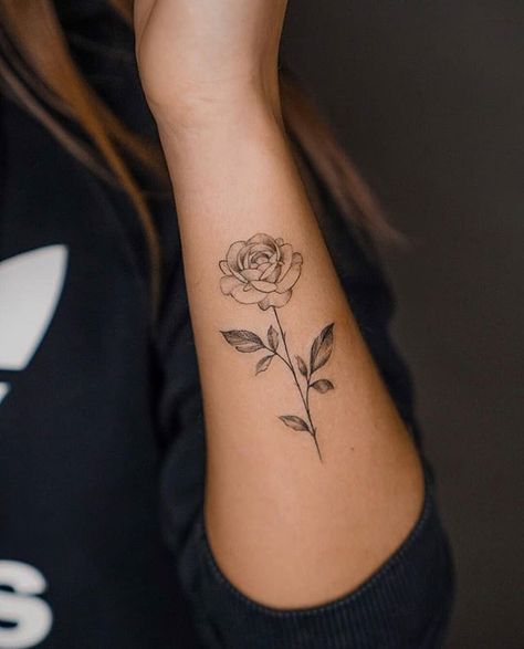 Hip Thigh Tattoos, Rose Tattoos For Women, Small Rose Tattoo, Shoulder Tattoos For Women, Stylist Tattoos, Cute Tattoos For Women, Discreet Tattoos, Dainty Tattoos, Girly Tattoos