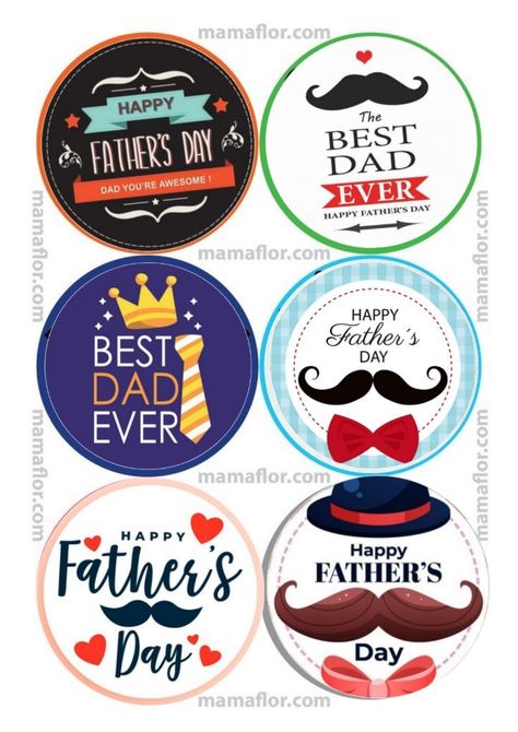 Fathersday Printable Toppers, Father's Day Topper Printable, Fathers Day Toppers Printables, Fathers Day Cake Toppers Free Printable, Father's Day Cake Topper Printable, Happy Fathers Day Cake Topper Printable, Happy Fathers Day Topper, Ideas Día Del Padre, Father's Day Cake Topper