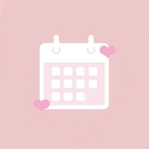 Period Icon Aesthetic, Calendar Logo Aesthetic, Cute Calendar Icon, Pink Aesthetic Calendar, Calendar Aesthetic Icon, Iphone App Icon Aesthetic, Calendar Icon Aesthetic, Pink Calendar Icon, Calendar Emoji