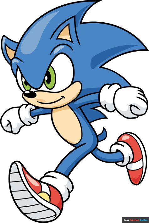 How to Draw Sonic the Hedgehog Running Featured Imagew How To Draw Sonic Characters Tutorials, Sonic The Hedgehog Canvas Painting Easy, Sonic Art Drawings, Sonic Painting Ideas, Easy Sonic Drawing, Sonic Running Drawing, Sonic Canvas Painting, How To Draw Sonic The Hedgehog, Sonic Bedroom Ideas Kids Rooms