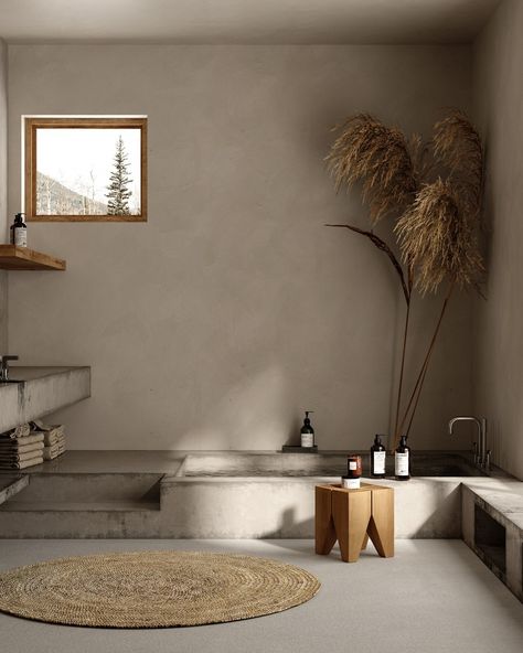 Wabi Sabi Interior Design, Wabi Sabi Design, Wabi Sabi Interior, Decorative Plaster, Polished Concrete, Cadiz, Bathroom Inspiration, 인테리어 디자인, Interior Design Inspiration