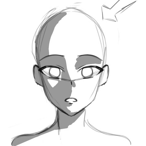 Female Head Base Drawing, Bald Person Drawing, Bald Drawings, Head Drawing Female, Bald Head Drawing, Head Base Sketch, Anime Head Base, Head Poses Drawing, Head Base Drawing