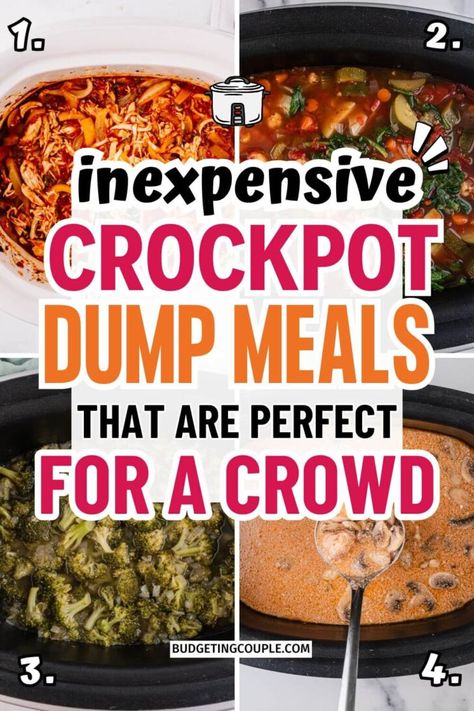 Looking for a lazy meal for a crowd? This crockpot recipe for a crowd is just what you need! Whether it's a family gathering or a busy weeknight, these crockpot meals to feed a crowd are perfect. They require minimal prep and serve up delicious flavors. From hearty comfort food to light options, you'll find crockpot meals that feed a crowd, making them ideal for quick dinners for a crowd. Crockpot Recipe For A Crowd, Meals To Feed A Crowd, Dinners For A Crowd, Meal For A Crowd, Recipe For A Crowd, Delicious Slow Cooker Recipes, Hearty Comfort Food, Dump Meals, Crockpot Recipe