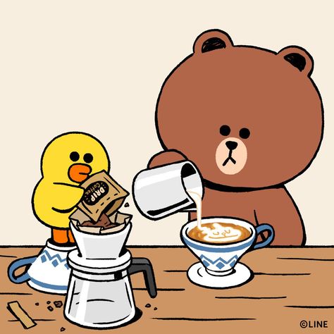 Line Friends, Milk, Teddy Bear, Wonder, Coffee, On Instagram, Instagram