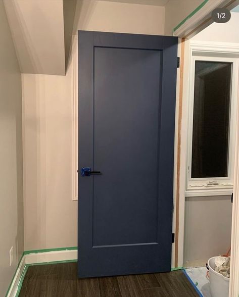 Follow for our rental transformations on Instagram @daytripperairbnb Bm Newburyport Blue, Newburyport Blue Benjamin Moore, Newburyport Blue, Blue Benjamin Moore, Benjamin Moore Blue, Painting 101, Rv Renovation, Loft Space, Favorite Paint Colors