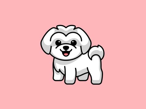 Maltese Puppy by Alfrey Davilla | vaneltia on Dribbble Cartoon Dog Drawings, Dog Drawings Easy, Maltese Cartoon, Alfrey Davilla, Magical Drawings, Cartoon Dog Drawing, Dog Drawing Simple, Cute Dog Cartoon, Cute Dog Drawing