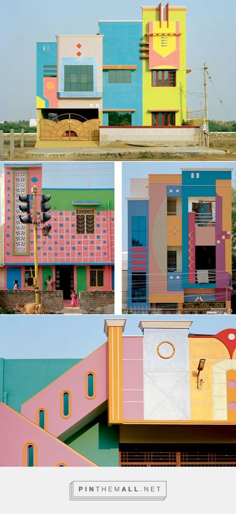 Memphis By South India Memphis Bedroom Design, Memphis Architecture, Illustration Installation, Memphis Aesthetic City, Colorful Facade Architecture, 1980s Memphis Design, Memphis Pattern 80s Style, Memphis Design, Urban Setting