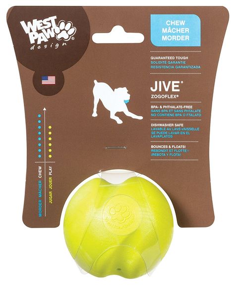 West Paw Design Jive Zogoflex Durable Ball Dog Chew Toy -- Details can be found by clicking on the image. (This is an affiliate link and I receive a commission for the sales) Toys For Dogs, West Paw, Mental Fitness, Durable Dog Toys, Dog Toy Ball, Dog Ball, Paw Design, Dog Chew, Dog Care Tips