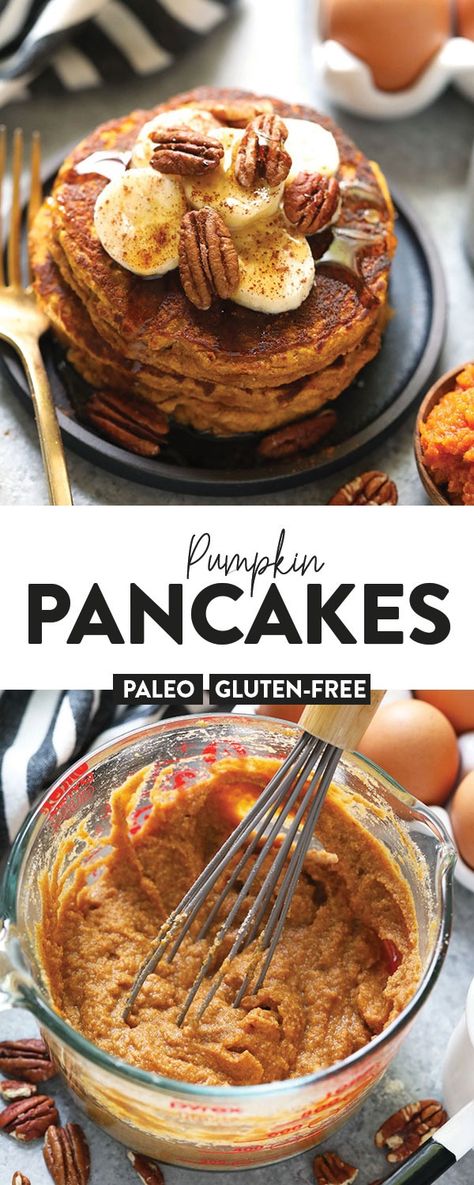 Paleo Pumpkin Pancakes, Paleo Pumpkin Recipes, Pancakes Pumpkin, Gluten Free Pumpkin Pancakes, Pumpkin Pancakes Recipe, Pumpkin Pancake, Grain Free Breakfast, Pumpkin Pancake Recipe, Paleo Pancakes