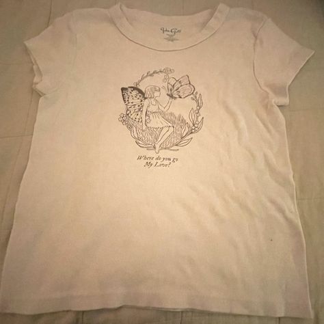 Brandy Melville fairy baby tee Peach Prc, Fairy Tshirt, Fairy Baby, Baby Fairy, Brandy Melville Tops, Baby Tee, Infant Tees, Brandy Melville, Brandy