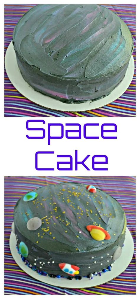 Galaxy Frosting, Cake Galaxy, Huge Cake, Space Cake, Spring Recipes Dessert, Frosting Colors, Baked Alaska, Funfetti Cake, Cake Servings