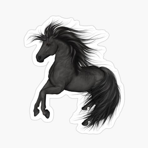 Red Bubble Stickers, Holiday Stickers, Black Horse, White Horse, Fun Stickers, Aesthetic Stickers, Stickers Packs, Sticker Shop, Laptop Stickers