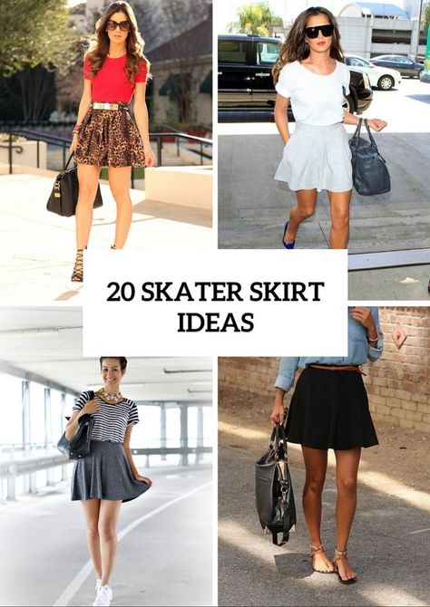 Girlish Outfits With Skater Skirts To Repeat Outfits With Skater Skirts, Girlish Outfits, Black Skater Skirt Outfit, Skater Skirt Outfit, Skirts For Summer, Leather Skater Skirts, Skirt Outfit Summer, Skirt Outfits Summer, Black Skirt Outfits