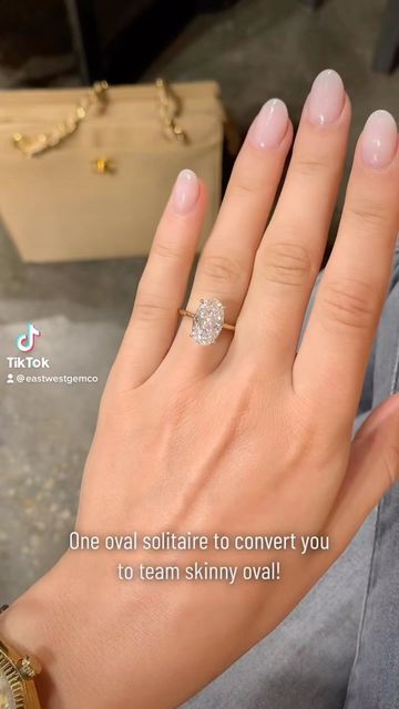 EAST WEST GEM CO. // on Instagram: "This one slender oval solitaire might just convert you to #TeamSkinnyOval" East West Gem Co Engagement Ring, East West Gem Co, Oval Diamond Ring, Oval Engagement, Oval Rings, Engagement Rings Oval, East West, Oval Diamond, Diamond Ring