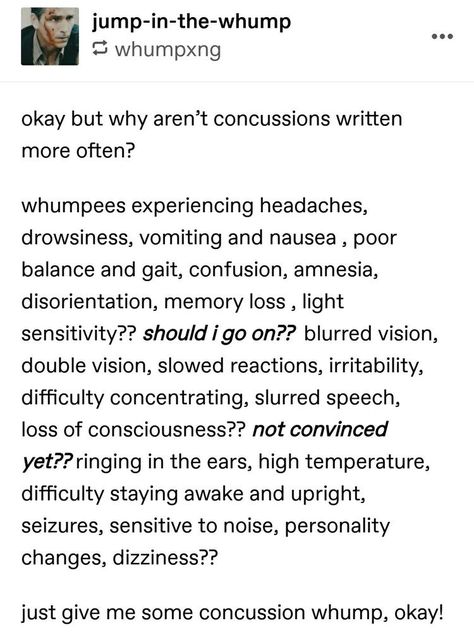 Concussion Writing Prompts, Writing Injuries Tips, Sickfic Art, Injury Prompts Writing, Whump Art Reference Drawing, Sickfic Writing Prompts, Writing Injuries, Injury Drawing Reference, Whump Art Reference