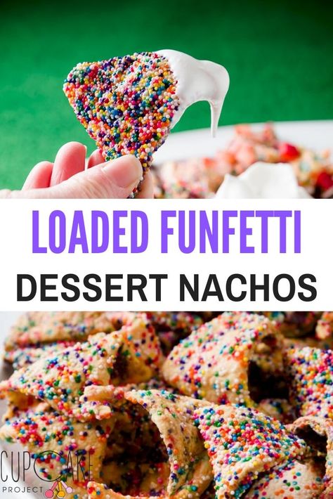 Nacho Dessert Bar, Nacho Bar Dessert Ideas, Concession Stand Dessert Ideas, Convo De Mayo Dessert, Sweet Nachos Desserts, Cheesecake Nachos Recipe, Team Dessert Ideas, Desserts For Taco Night, Kid Friendly Desserts Fun Easy Recipes