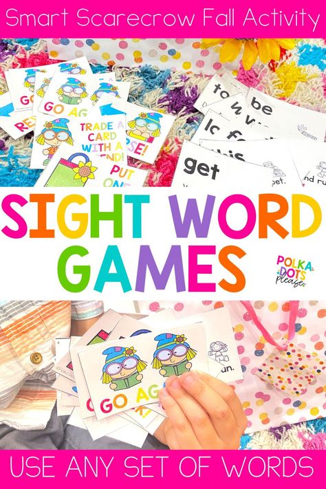 When working on skills like sight words, young students need lots of practice and repetition.  Set aside the drill and kill of flashcards and play games instead! These fun and engaging Fall Sight Word Games will get your readers working with words without realizing how much they are learning. Perfect for kindergarten, first grade and second grade students. These games make a great literacy center, small group activity, morning tun or early finisher activity. Great for homeschooling families too. First Grade Small Group Activities, Sight Word Practice First Grade, Sight Word Games For First Grade, Sight Word Games For Kindergarten, Free Sight Word Games, First Grade Games, Centers First Grade, Reading Tools, Sight Word Centers