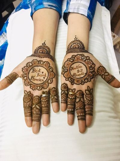 Best Friend Engagement Mehndi, Team Bride Mehendi Designs, Mundan Mehndi Design, Team Groom Mehndi Design, Best Friend Mehndi Design, Groom Mehendi Designs, Baby Mehndi Design, Latest Mehndi Design, Mehendi Artist