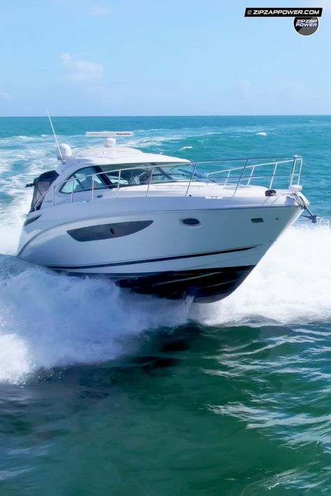 White Sea Ray Sundancer at Haulover Inlet. Water is splashing around the boat with a tail of white foam water behind it. Sea Ray Sundancer, Sea Ray Boat, Beach Scene Painting, Scene Painting, Boat Life, Yacht Life, Pirate Life, Beach Scene, Why Do People