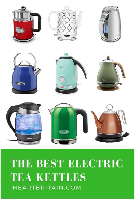 Best Electric Tea Kettle, Electric Tea Pot, Electric Tea Kettle Station, Electric Kettles, Electric Tea Kettle Aesthetic, Tea Kettles, Tea Kettle Aesthetic, High Tea Food, Vintage Tea Kettle