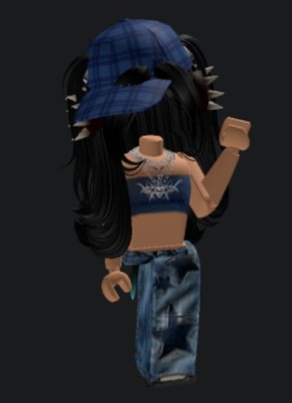 Blue Aesthetic Roblox Avatar, Dark Blue Roblox Avatar, Roblox Avatar Girl, Roblox Y2k, Roblox Styles, Pfp Banner, Aesthetic Outfits Y2k, Skins Roblox, Avatar Girl