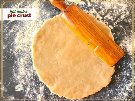 Hot Water Pie Crust Recipe, Hot Water Pie Crust, Hot Water Pie, Simple Pie Crust, Water Pie, Hot Water Pastry, Hot Water Crust Pastry, Simple Pie, Decorative Pie Crust