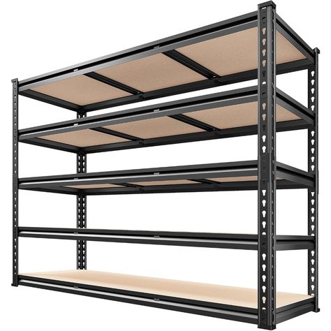 3000LBS Garage Shelving Heavy Duty Storage Shelves 48.2''W Heavy Duty Shelving 72''H Adjustable Shelves For Garage, Heavy Duty Garage Shelving, Heavy Duty Storage Shelves, Storage Warehouse, Garage Shelving Units, Garage Storage Racks, Heavy Duty Shelving, Garage Storage Shelves, Metal Shelving Units