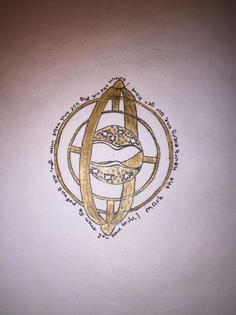 I used a tutorial from Pinterest Time Turner Drawing, Time Turner, Harry Potter, Bullet Journal, Drawings