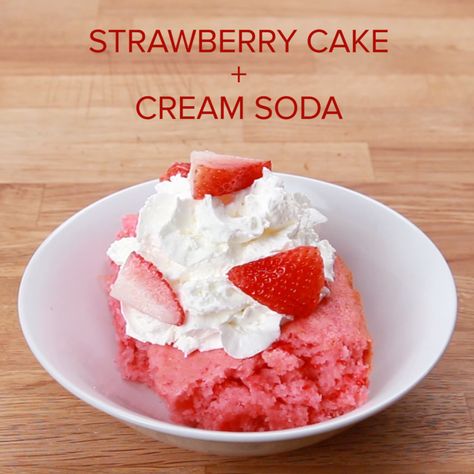 2-Ingredient Soda Pop Cakes Recipe by Tasty Cream Soda Cake, Soda Pop Cake, 2 Ingredient Cake, Soda Cake Recipe, 2 Ingredient Cakes, Cake Mix And Soda, Soda Cake, Pop Cake, Pop Cakes