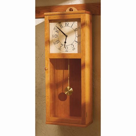 Simply Stated Shaker clock Woodworking Plan from WOOD Magazine Craftsman Clocks, Woodworking Plans Clocks, Downloadable Woodworking Plans, Woodworking Plans Patterns, Woodworking Square, Woodworking Plans Pdf, Project Plan, Wood Crafting Tools, Wood Magazine