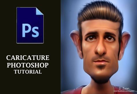 Photoshop Illustration Tutorial, Photoshop Tutorial Advanced, Caricature Tutorial, Photography Photo Ideas, Photoshop Lessons, Photoshop Tutorial Graphics, Computer Projects, Advanced Photoshop, Photoshop Collage