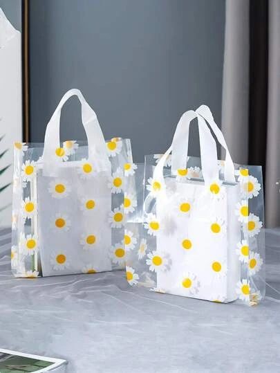 Plastic Gift Bags, Daisy Party, Craft Tote, Retail Bags, Clothing Packaging, Wedding Vow Renewal, Birthday Gift Bags, Craft Tote Bag, Wedding Gift Bags