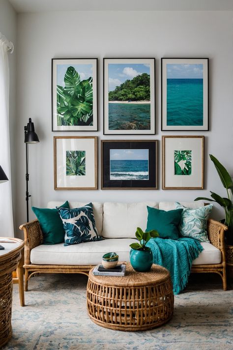 Discover 27 tropical décor ideas to refresh your small living room, making it a vibrant, lush space with simple and stylish touches.