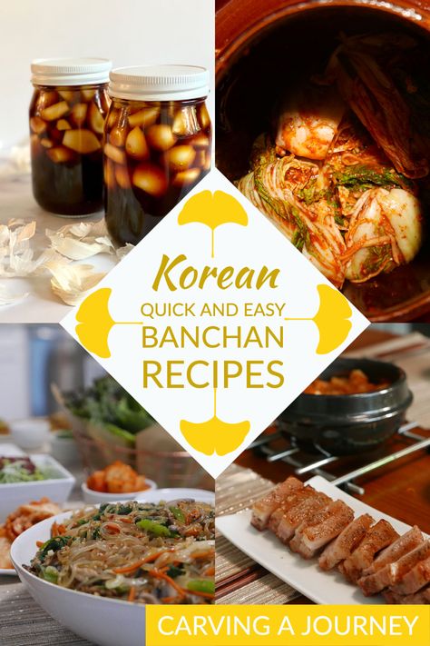 Easy Banchan Recipes, Korean Ban Chan Side Dish Recipes, Ban Chan Recipes, Banchan Recipes Side Dishes, Korean Banchan Recipes, Banchan Recipe, Korean Banchan, Korean Food Side Dishes, Asain Food