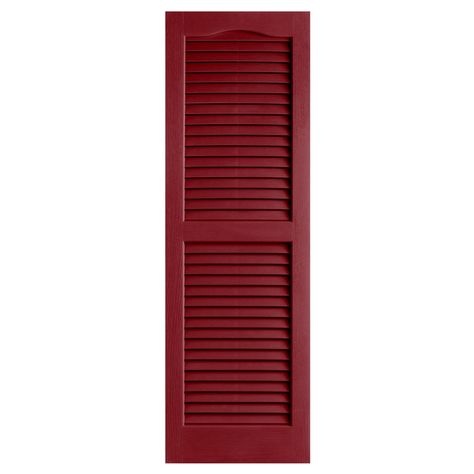 Exterior 14" x 35" Louvered Shutter Exterior Vinyl Shutters, Shutter Colors, Louvered Shutters, Louver Windows, Vinyl Shutters, Backyard Views, Vinyl Style, Vinyl Exterior, Shutters Exterior