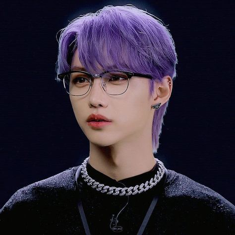 Felix Purple Hair, Hair And Glasses, Purple Hair, Purple, Hair