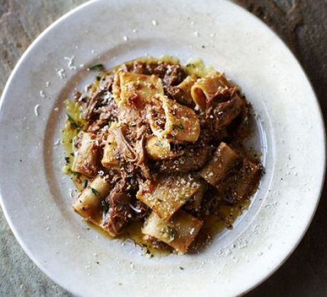 Venetian duck ragu Duck Ragu, Ragu Recipe, Duck Recipes, Bbc Good Food Recipes, Pasta Shapes, Game Food, How To Cook Pasta, Meat Recipes, Pasta Dishes