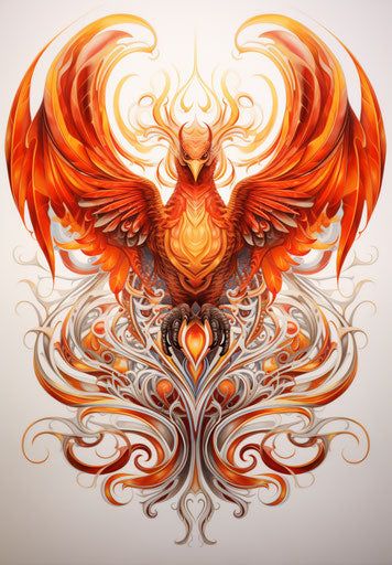 Phoenix Tattoo Blueprint Set – IMAGELLA Fire Phoenix Tattoo Feminine, Phoenix Rising From Ashes Tattoo Women, Fenix Tattoo Design, Fenix Art, Phoenix Pictures, Tato Phoenix, Japanese Phoenix Tattoo, Fenix Tattoo, Tattoo Sizes